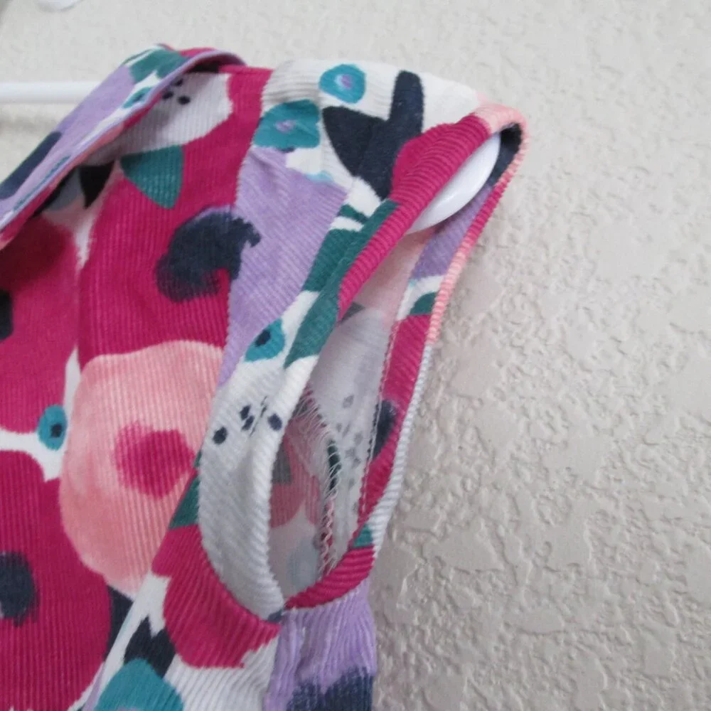 Gymboree Collared Dress Toddler Girls Size 2T Pink Floral Button Back Cap Sleeve